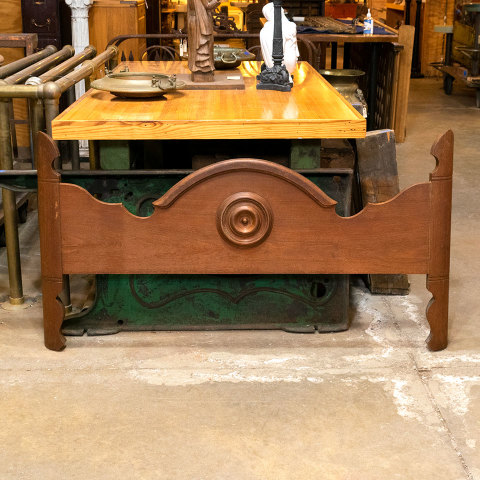 #38573 Antique Oak Bed Head and Foot Boards image 5