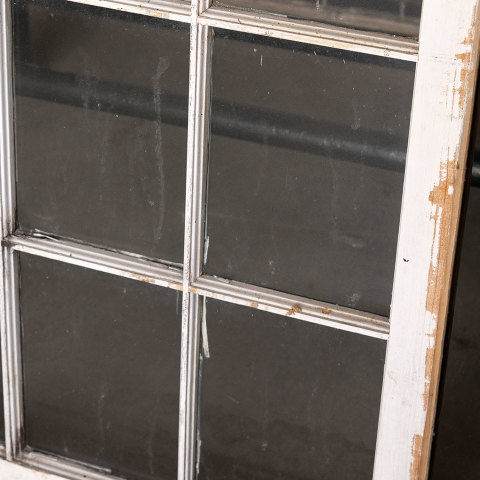 #38912 Salvaged 12 Lite Wood Window Wavy Glass image 3