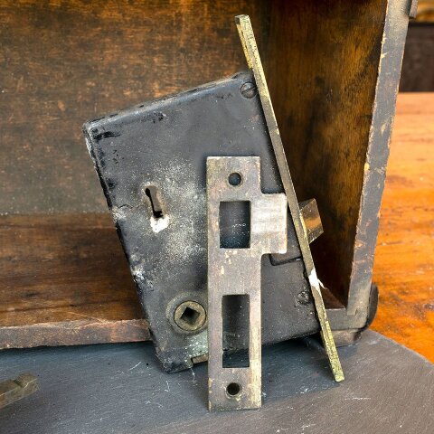 #39610 Antique Chantrell Entry Door Hardware Set image 6