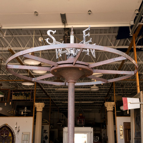 #39782 Vintage Circular Clothes Rack Stand image 2