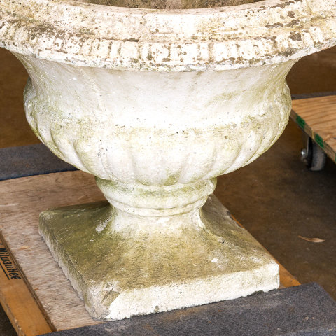 #39799 Pair of Vintage Concrete Garden Urns image 3