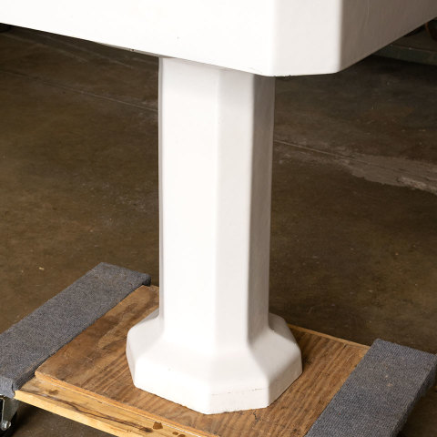 #39919 Salvaged Cast Iron Bathroom Pedestal Sink image 6