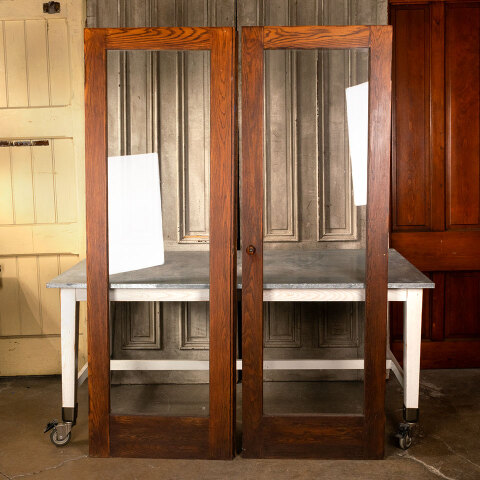 #40138 54x79 Salvaged Oak Full View Storm Doors image 5