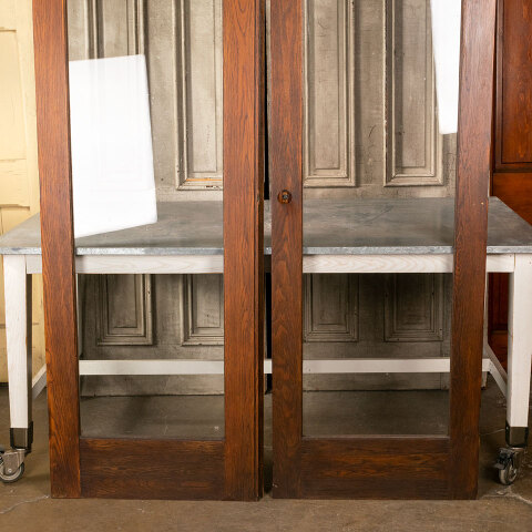 #40138 54x79 Salvaged Oak Full View Storm Doors image 7