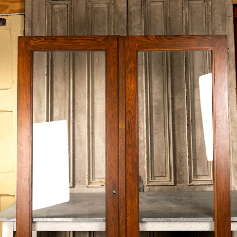 #40138 54x79 Salvaged Oak Full View Storm Doors image 2
