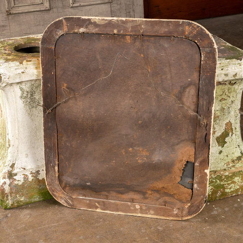 #40182 Antique Wood Framed Beveled Mirror image 6