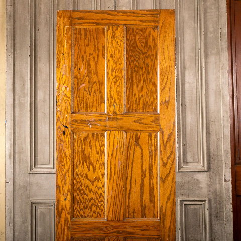 #40256 28x80 6 Panel Oak Interior Door w/ Mirror image 2