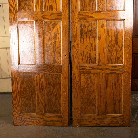 #40259 56x79 Salvaged 6 Panel Oak Interior Doors image 3