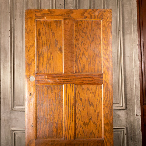 #40262 33x79 Salvaged 6 Panel Oak Interior Door image 5