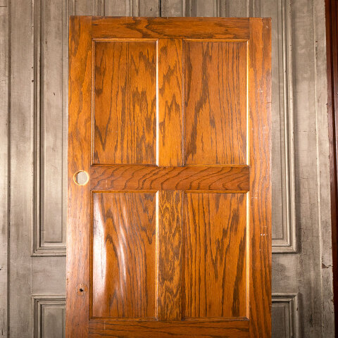 #40263 33x79 Salvaged 6 Panel Oak Interior Door image 5