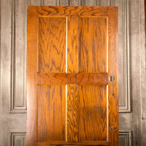 #40263 33x79 Salvaged 6 Panel Oak Interior Door image 2