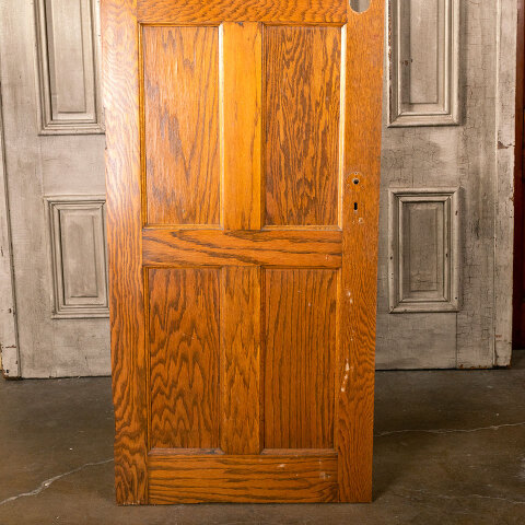 #40265 28x79 Salvaged 6 Panel Oak Interior Door image 3