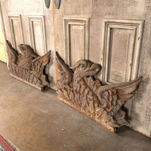 #40300 Antique Cast Iron Phoenix Building Ornaments image 7