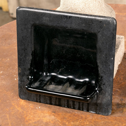 #40350 Recessed Black Enameled Soap Holder image 2