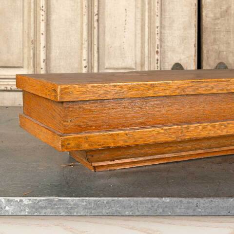 #40494 Salvaged Antique Oak Fireplace Mantel Shelf image 6