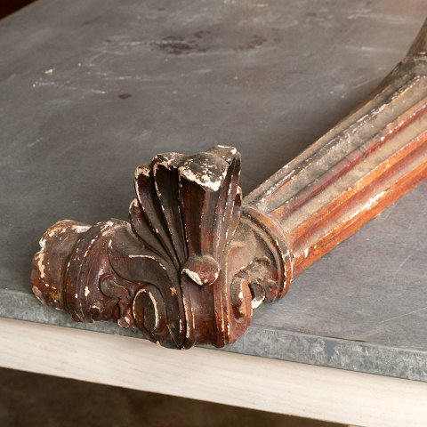 #40506 Antique Ornamental Plaster Pediment image 5