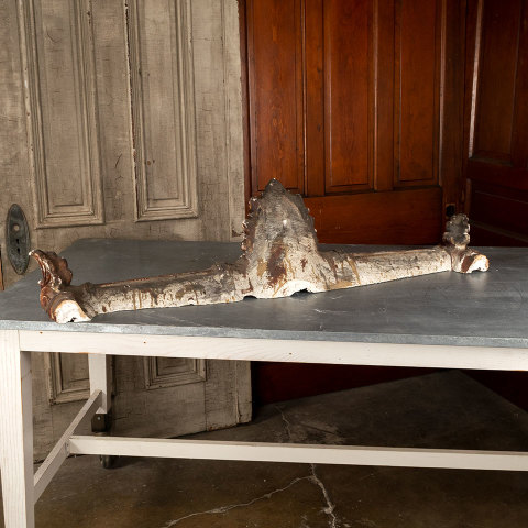 #40506 Antique Ornamental Plaster Pediment image 8