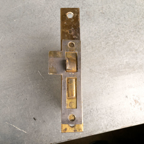 #40514 Antique Mortise Latch and Strike Plate image 3