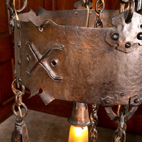 #40607 Arts & Crafts Copper Style Chandelier image 3