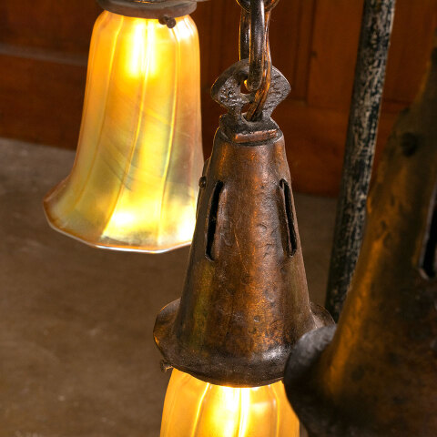 #40607 Arts & Crafts Copper Style Chandelier image 4