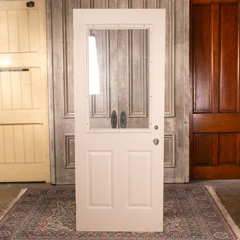 #40624 32x79 Salvaged Metal Clad Half Lite Entry Door image 4