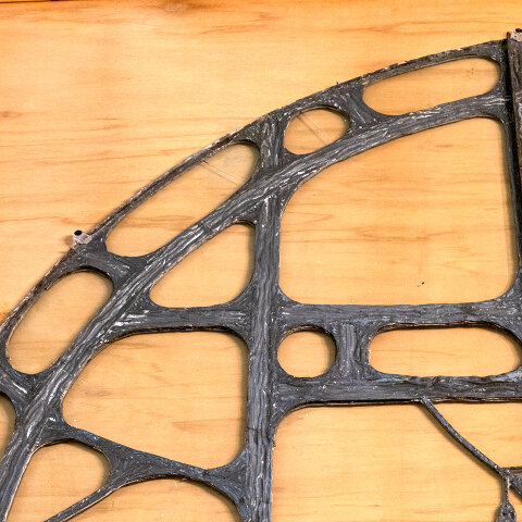 #40668 Antique Leaded Glass Solder Sculpture Panels image 3