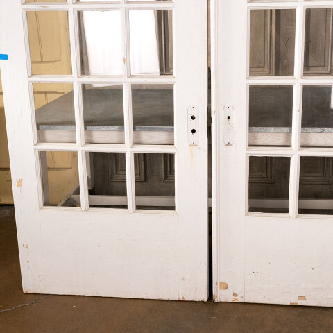 #40892 73x82 Antique Wood French Entry Doors image 4