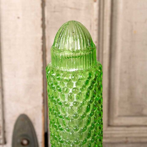 #41151 Antique Art Deco Green Glass Torpedo Lamps image 5