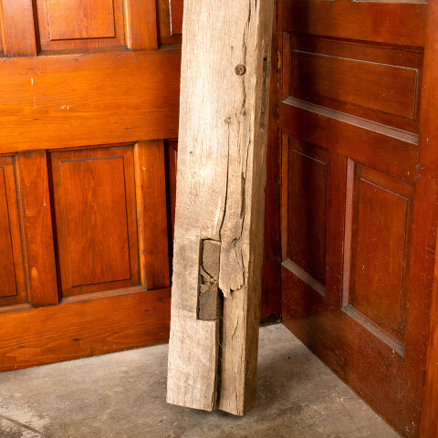#41278 Reclaimed Hand Hewn Wood Oak Barn Beam image 3
