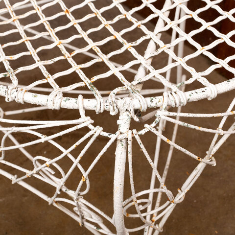 #41440 Antique Metal Wire Garden Settee Bench image 6