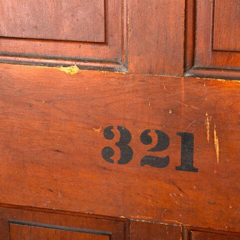 #41476 32x93 Antique 4 Panel Interior Wood Door image 4