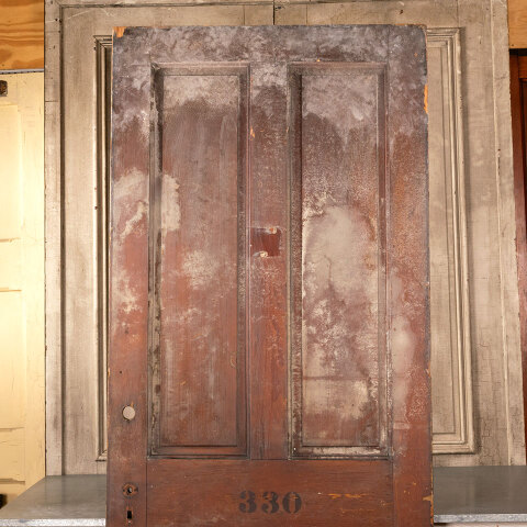 #41477 39x93 Antique 4 Panel Interior Wood Door image 2