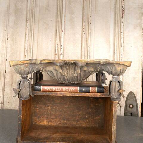 #41560 Salvaged Antique Cast Brass Light Fixture image 6