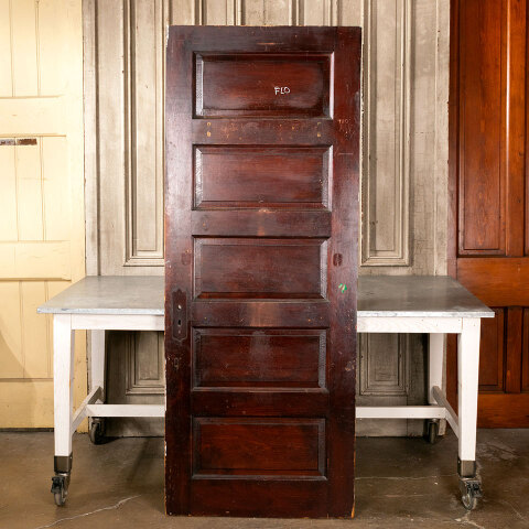 #41621 30x77 Antique 5 Panel Pine Interior Door image 4