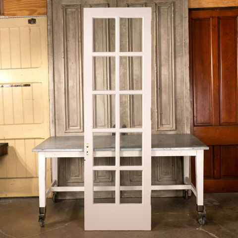 #41762 27x90 Antique Wood French Entry Door image 4