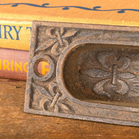 #42478 Antique Ornate Cast Iron Window Sash Lift image 3