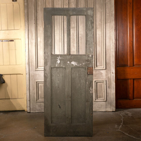 #42596 30x78 Salvaged Antique 2 Lite Entry Door image 5