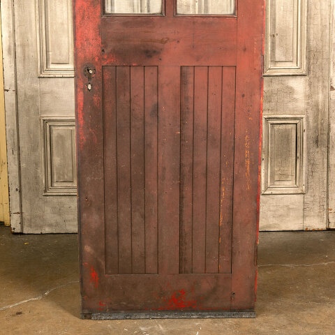 #42597 30x78 Salvaged Antique 2 Lite Entry Door image 3