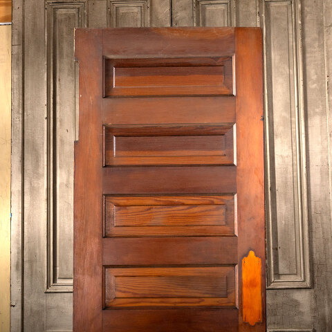 #42643 30x84 Salvaged 6 Panel Pine Swing Door image 2