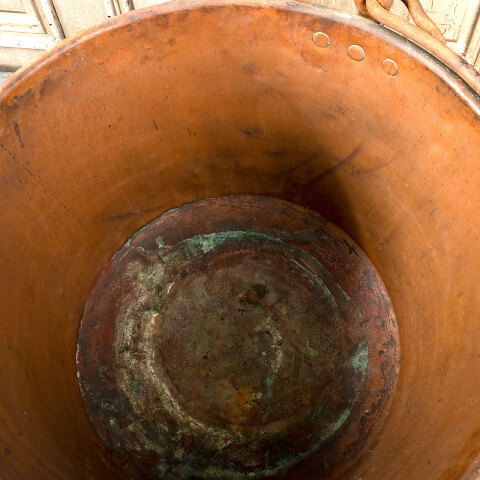 #42647 Antique Apple Butter Kettle & Wood Paddle image 2