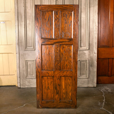 #42779 28x70 Salvaged 6 Panel Oak Interior Door image 6