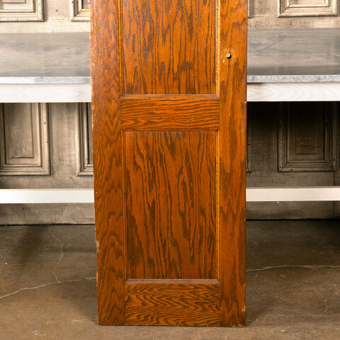 #42788 20x79 Salvaged 3 Panel Oak Interior Door image 3
