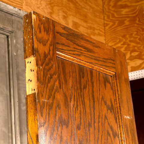 #42788 20x79 Salvaged 3 Panel Oak Interior Door image 4