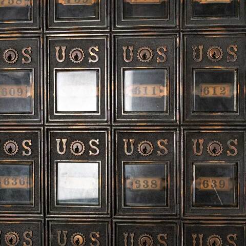 #42824 Antique U.S. Mail Postal Cubby Unit - 196 image 5