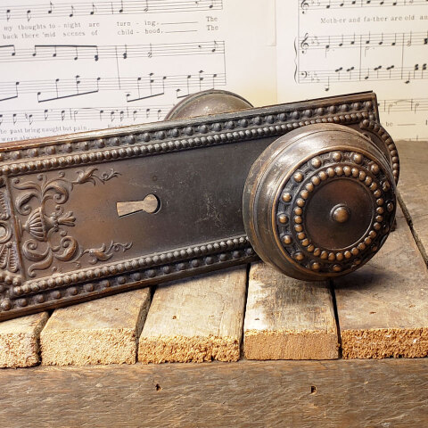 #42826 Antique Corbin Como Doorknob Set image 6