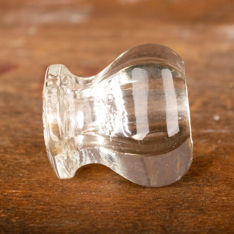 #42858 Vintage Clear Glass Hexagonal Furniture Knob image 4