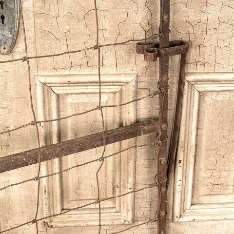 #42904 Antique Rusty Wrought Iron Garden Gate image 4