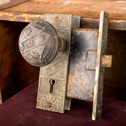 #42955 Antique F.C. Linde Door Hardware Set image 2