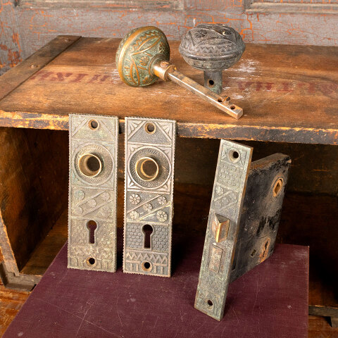 #42955 Antique F.C. Linde Door Hardware Set image 7