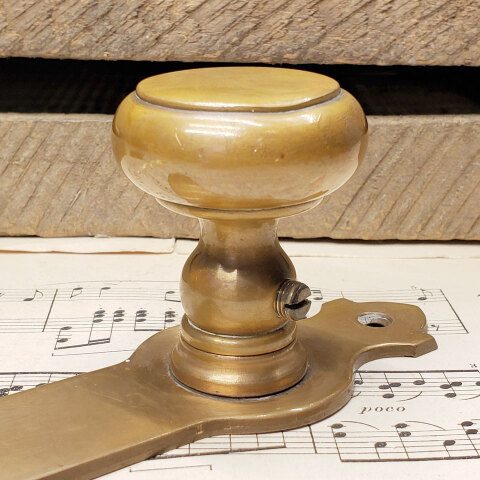 #42973 Antique Brass Art Deco Closet Hardware Set image 3